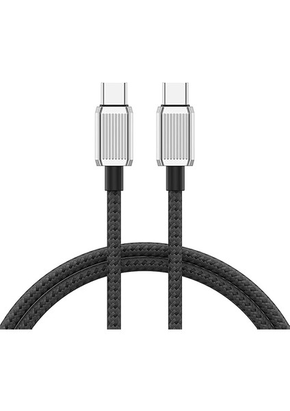 60W 3A Pd Type-C To Type-C Hızlı Şarj ve Data Kablosu 1.5 Metre Siyah fiyatları