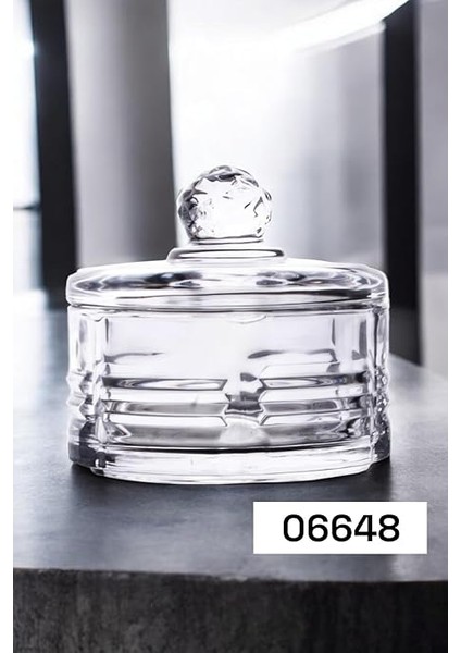 Lüx Kristal Kapaklı Cam Şekerlik & Cam Lokumluk, Kesme Cam Lüx Şekerlik 10CM*10.5CM - (4 Model) (06648) fiyatları