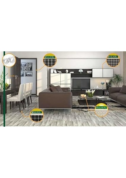 Ayakları Için Yapışkan Keçe Zemin Koruyucuları Zemin Koruyucuları Sert Ahşap Zeminler Için Ses Azaltıcı Keçe Mobilya Pedleri (35X35MM-1.4X1.4IN) indirimleri