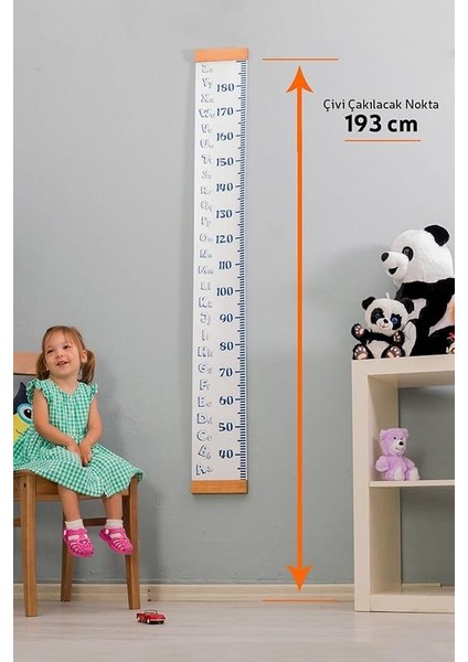 Tasarımlı Boy Ölçme Cetveli - Asılabilir Boy Ölçer - Duvara Monte Bebek Boy Ölçer modelleri