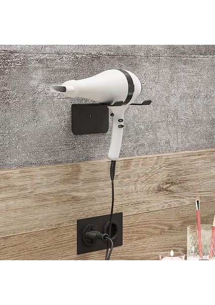 Saç Kurutma Makinesi Tutucu, Saç Kurutma Makinesi Tutacağı, Kuaför Fön Makinesi Askısı, Berber Saç Kurutma Makinesi Askısı (Siyah, Metal) fırsatları