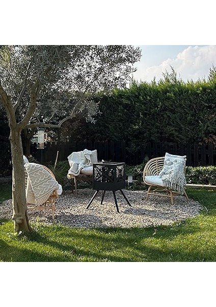 Group Şömine Ateş Çukuru Bahçe Şöminesi 60 Litre Geniş Hacim Bahçe Sobası Fire Pit Mangal fırsatları