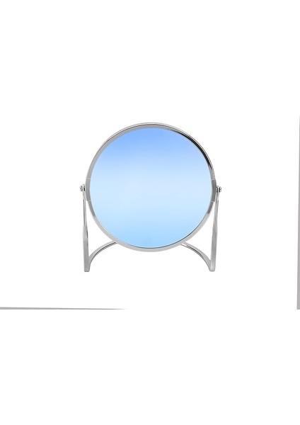 Kama Parlak Gümüş Çift Taraflı Büyüteçli Ayna 18 cm