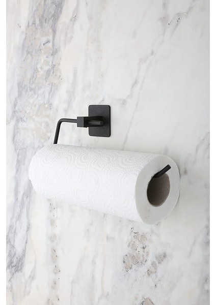 Banyo Yapışkanlı Siyah Kare Açık Solo Havluluk Havlu Askısı