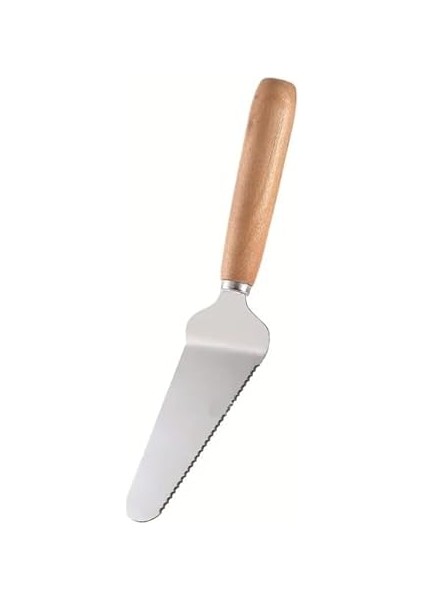 Home Tırtık Kenarlı Üçgen Mutfak Spatulası,pasta,pizza ve Mutfak Için Spatula,pasta Pastacılık Ahşap Saplı Paslanmaz Çelik Spatula modelleri