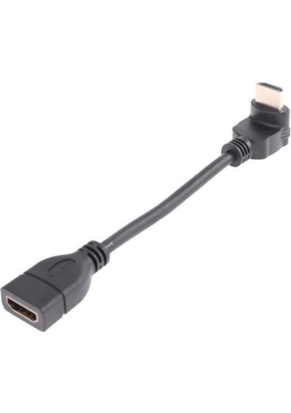 Plus PX-4684 HDMI Dişi Erkek Uzatma, 15CM 90 Derece HDMI Uzatma Kablosu HDMI Uzatma, L Tip HDMI Uzatma 15CM