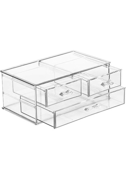 Şeffaf Makyaj Malzemesi Organizer Büyük Kristal Makyaj Masası Organizatörü Kozmetik Düzenleme Kutusu Güzellik Malzemesi Düzenleyici (Çekmeceli Model) fiyatları