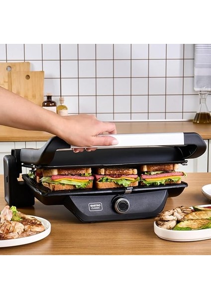 Gastro Classic Izgara ve Tost Makinesi Matte Black 6 Dilim Kapasiteli modelleri