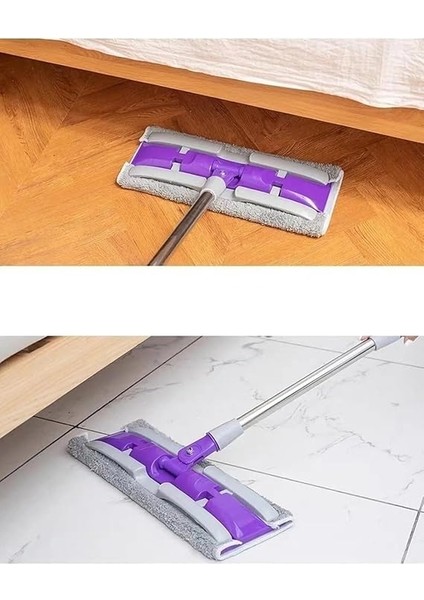 Sihirli Yer Mopu Fayans Duvar Yüzey Temizlik Mikrofiber Mandallı Mop, Teleskopik Saplı Istediğin Bezi Tak Kullan +1 Yedek Bezli fiyatları