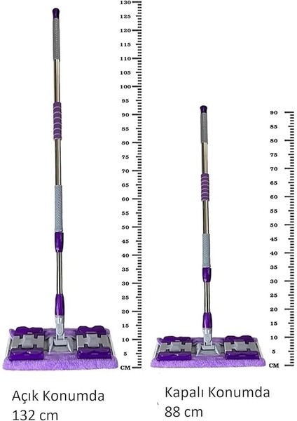 Sihirli Yer Mopu Fayans Duvar Yüzey Temizlik Mikrofiber Mandallı Mop, Teleskopik Saplı Istediğin Bezi Tak Kullan +1 Yedek Bezli indirimleri