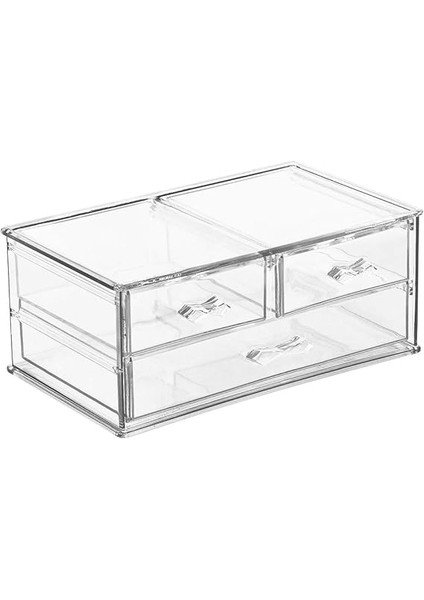 Şeffaf Makyaj Malzemesi Organizer Büyük Kristal Makyaj Masası Organizatörü Kozmetik Düzenleme Kutusu Güzellik Malzemesi Düzenleyici (Çekmeceli Model) modelleri