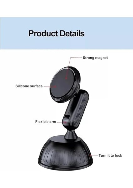 Privity Serisi Mıknatıslı Araç Içi Telefon Tutucu Vantuzlu Magnet 360 Derece Telefon Tutucu HL-003 fiyatları