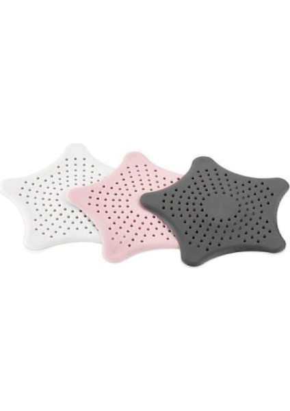 Vantuzlu Silikon Kaymaz Yıldız Lavabo ve Küvet Süzgeci Yıldız Süzgeç Beyaz Renk SEA114B fiyatları