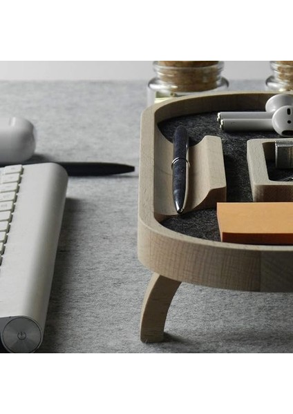 Wood Mini Round Masa Düzenleyici (Füme) modelleri