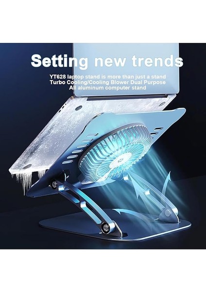 Bilgisayar Standı, Ayarlanabilir Yükseklik, Soğutucu Fanlı, Alüminyum, Gümüş modelleri