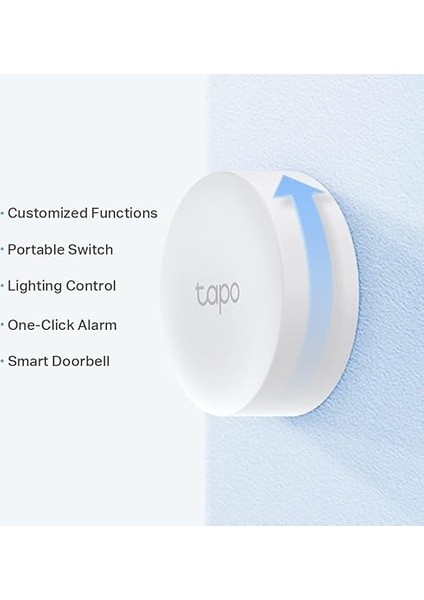 Tapo S200B, Akıllı Buton, Özelleştirilmiş Eylemler, Akıllı Kontrol, Tek Tıklamayla Alarm Aktivasyonu, Uzun Ömürlü Pil, Tapo Hub Gereklidir Ayrıca Satılır modelleri