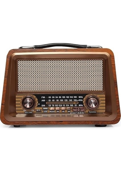 Ahşap Eskitme Görünümlü Bluetooth Hoparlör Mp3 Çalar Müzik Kutusu Nostaljik Radyo modelleri