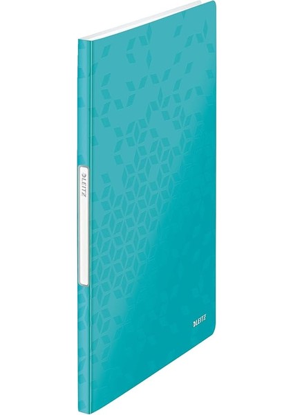 Wow A4 Sunum Dosyası, Metalik Buz Mavisi, 20 Şeffaf Poşetli, 40 A4 Sayfa Kapasiteli, 46310051