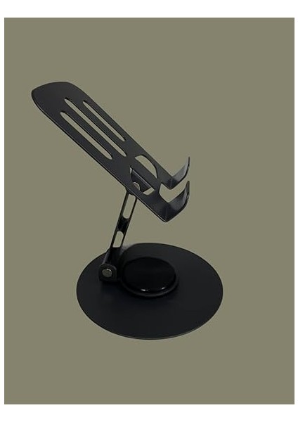 Katlanabilir 360 Dönebilen Ayarlanabilir Telefon ve Tablet Tutucu Masa Üstü Standı Siyah Profesyonel Tok Aliminyum Stand Business Model A Sınıfı Malzeme Döner Akıllı Telefon Standı fiyatları