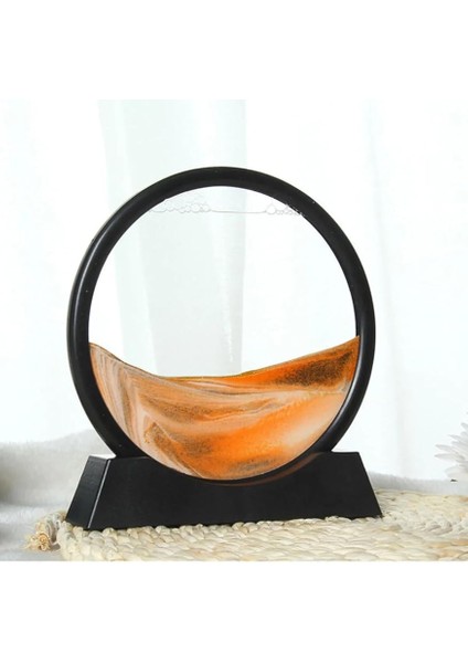 Inç Turuncu Renk Dekoratif Yuvarlak Kum Saati Çöl Temalı Şık Kum Saati Stres Atıcı 18X17CM fiyatları