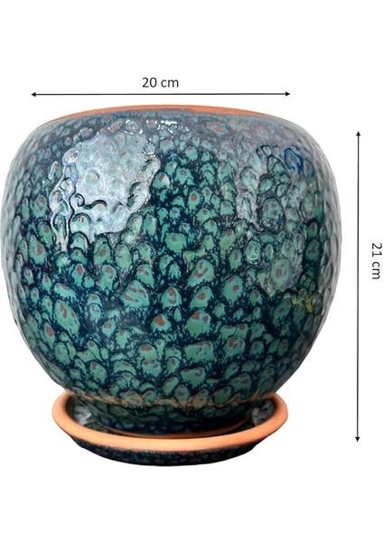 Tasarımı Ev Dekorasyon Lacivert Şekilli Artistik Çift Sırlı Iç ve Dış Mekan Kullanımlı Tabaklı Toprak Terrakota Saksı Saksılık Salon Çiçeklik fiyatları