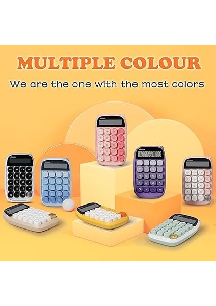 Hesap Makinesi, Sarı Hesap Makinesi Sevimli 10 Haneli Büyük LCD Ekran ve Düğmeler, Günlük Yaşam ve Temel Ofis Çalışmaları Için Harika Büyük LCD Ekranlı Hesap Makinesi indirimleri
