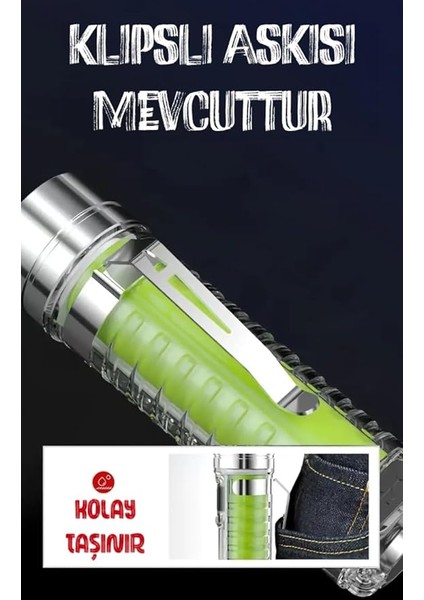 Çakarlı Ledli Şarjlı 9 Uv Işıklı Sos Acil Durum Anahtarlık Mini El Feneri 130 Lümen 3W 47740 fırsatları