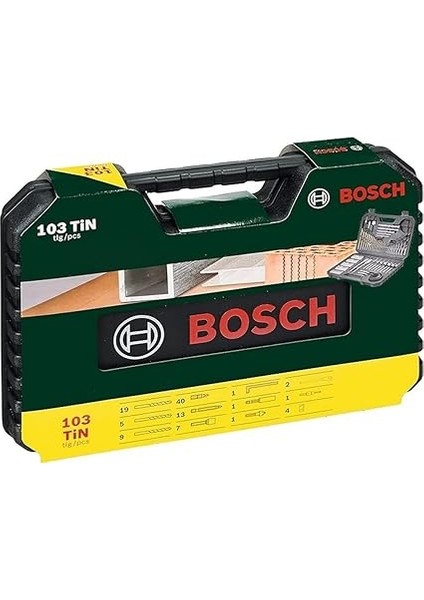 Professional Accessories 2607017367 Matkap Seti Dahil V-Line Titanium 103-PARÇA fiyatları