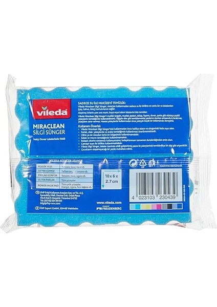 169072 Miraclean Silgi Sünger 2'li, Beyaz, Düz fiyatları