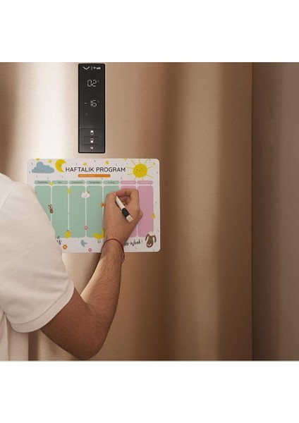 Renkli Magnet Haftalık Görev Planlayıcı 29,7X21 cm