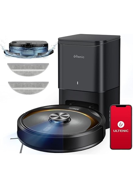 T10 Elite Robot Vacuum Cleaner With Mop, Robotic Vacuum Self Emptying For 45 Days Hands-Free, Lidar Navigation, Compatible With Alexa/wi-Fi Connected, Ideal For Pet Hair, Hard Floor And Carpet