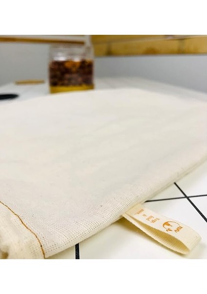 Yoga And Food %100 Ağartılmamış Ham Pamuk Bitkisel Süt Süzme Kesesi Badem Sütü, Fındık Sütü, Yeşil Sebze Suyu Süzme - Organik Pamuk Kese (30 x 35 Cm) indirimleri