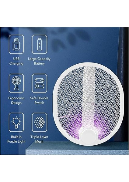 Sinek Öldürücü Raket - Yüksek Voltajlı Sinek, Haşere ve Böcek Öldürücü, Geniş Etki Alanı, Uv Işıklı Sinek Öldürücü Raket, Ev Bahçe Kamp Için Kablosuz Taşınabilir Elektrikli Sivrisinek Kovucu modelleri