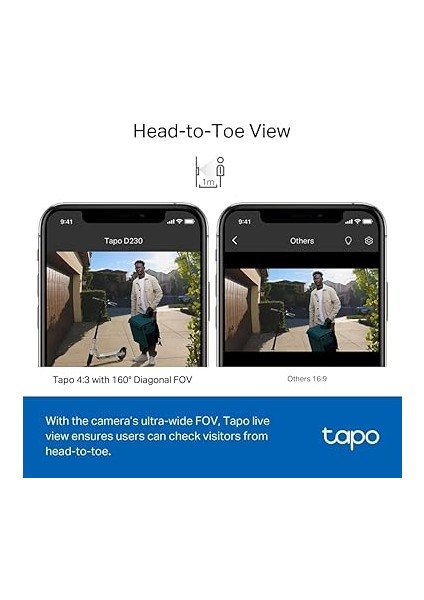 Tapo D230S1, 2k 5mp Tapo Akıllı Görüntülü Renkli Gece Görüş Destekli Kapı Zili, Pille Çalışır, Iki Yönlü Konuşma, IP64, Bulut/yerel Depolama, Alexa ve Google Home ile Çalışır, Kolay Kurulum fırsatları