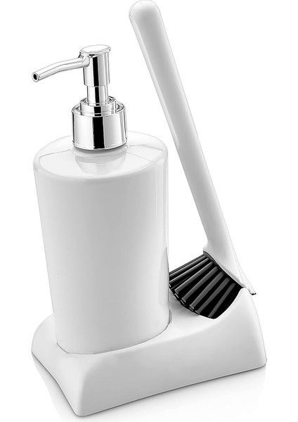 Home Armona Silikon Fırçalı Mutfak Banyo Sıvı Sabunluk Süngerlik Seti fiyatları