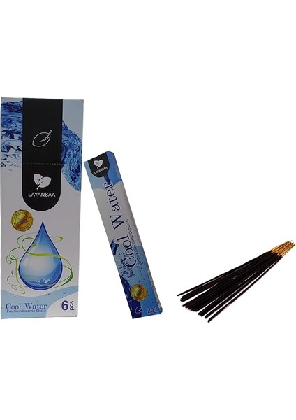 Cool Water (Serin Su) Kokusu Özel Aroma Kokusu Agarbatti Arınma 20 Adet 1 Paket Çubuk Tütsü