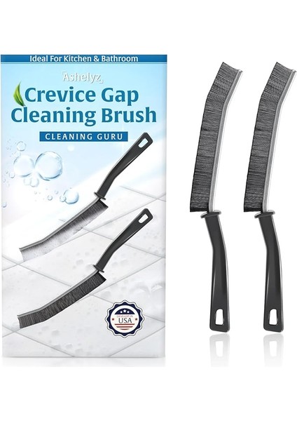 2 Adet Aralık Boşlukları Temizleme Fırçası, Temizlik Için Ince Sert Kıl Fırçası, Dar Alanlar Için Aralık Fırçası Temizleyici, Uzun Ömürlü Banyo Boşluğu Temizleme Fırçası, Çatlak Fırçası Mutfak ve