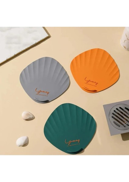 Deniz Kabuğu Desenli Kötü Koku Önleyici Silikon Mat Banyo Mutfak Lavabo Balkon Tıkaç Kapağı Yeşil modelleri