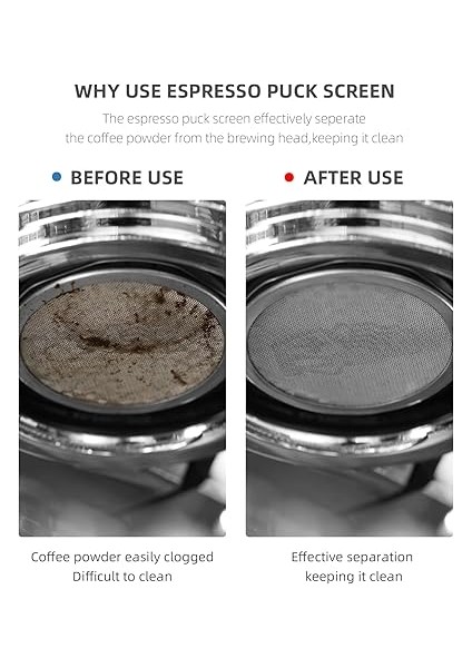 Puck Screen 58 Mm, 0,8 mm Kalınlık Espresso Süzgeç, Süzgeç Için, 180ΜM Asil Çelik Espresso Pak Ekran, Espresso Aksesuarı, Barista Aksesuarı, 58 mm Porta Filtresi Için Filtre Model: FG5590 indirimleri