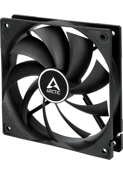 F12 - Pc Fanı, 120 mm Standart Kasa Fanı, Sessiz Fan, Standart Gövdeli Kasa Fanı, Itme Veya Çekme Yapılandırması Mümkün, 1350 Rpm - Siyah
