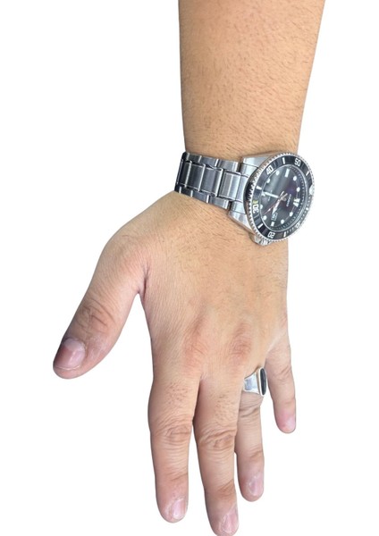 Ince Oval Siyah Mineli Gümüş Erkek Yüzük fırsatları