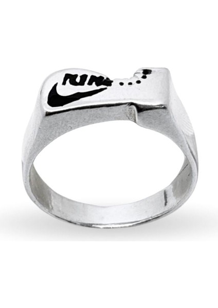 Nike Amblemli Gümüş Ayakkabı Retro Erkek Yüzük