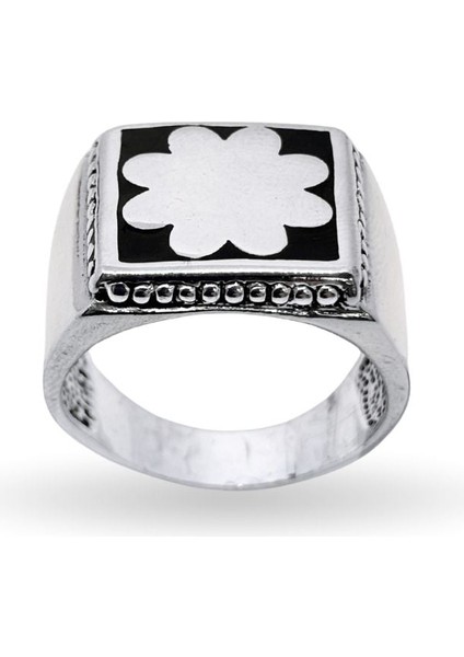 Iri Kare Mine Desenli Gümüş Erkek Yüzük fiyatları