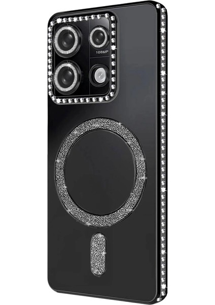 Xiaomi Redmi 13C Joke Simli Magneticsafe Kılıf - Siyah modelleri