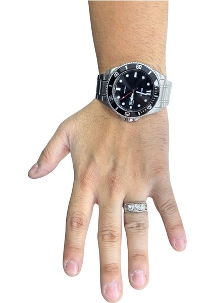 Üçlü Zirkon Taşlı Gümüş Retro Erkek Yüzük modelleri