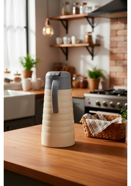 Nora 2 Litre Çelik Termos Krem modelleri
