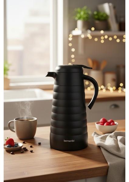 Nora 2 Litre Çelik Termos Siyah