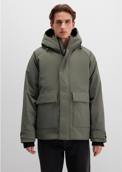 Cep Detaylı Haki Mont 0110467-85485 modelleri