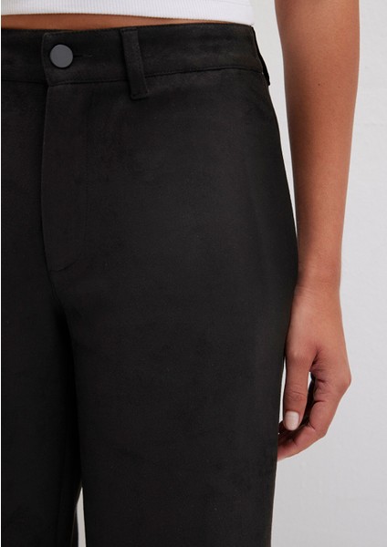 Suni Süet Siyah Pantolon 1011087-900