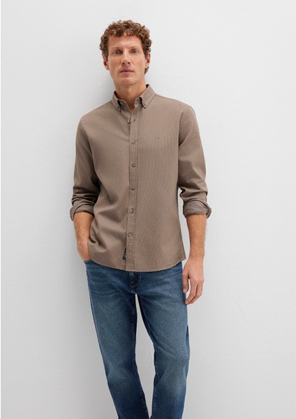 M Logo Nakışlı Kahverengi Gömlek 0211192-83866 fiyatları